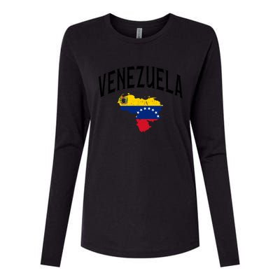 Venezuela Flag Throwback Sports Gift Womens Cotton Relaxed Long Sleeve T-Shirt