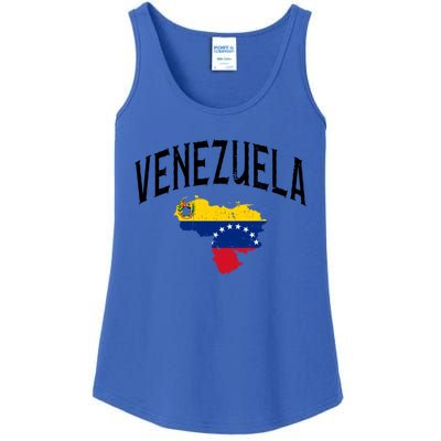 Venezuela Flag Throwback Sports Gift Ladies Essential Tank