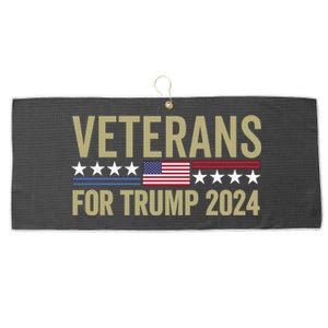 Veterans For Trump 2024 Large Microfiber Waffle Golf Towel