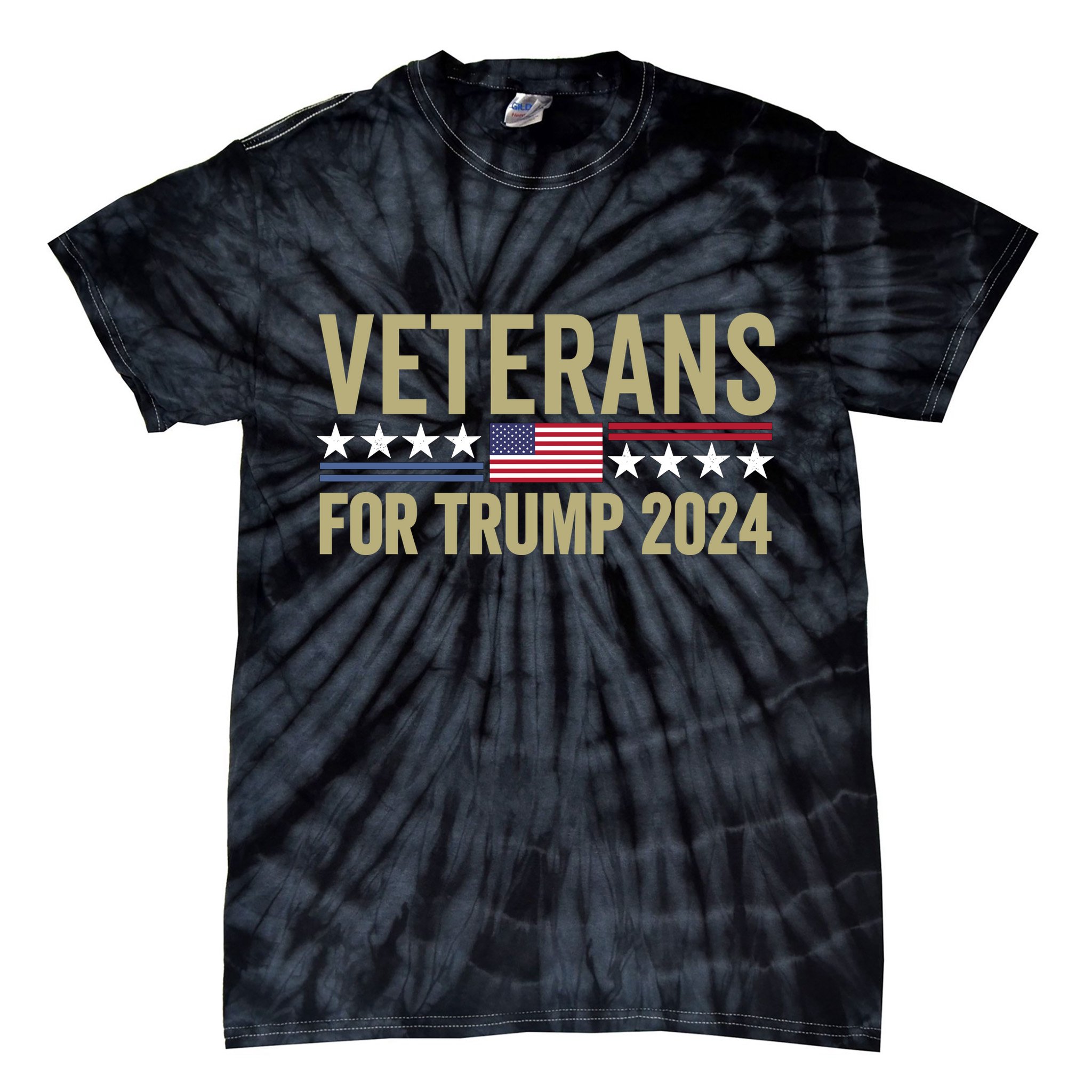 Veterans For Trump 2024 Tie-Dye T-Shirt