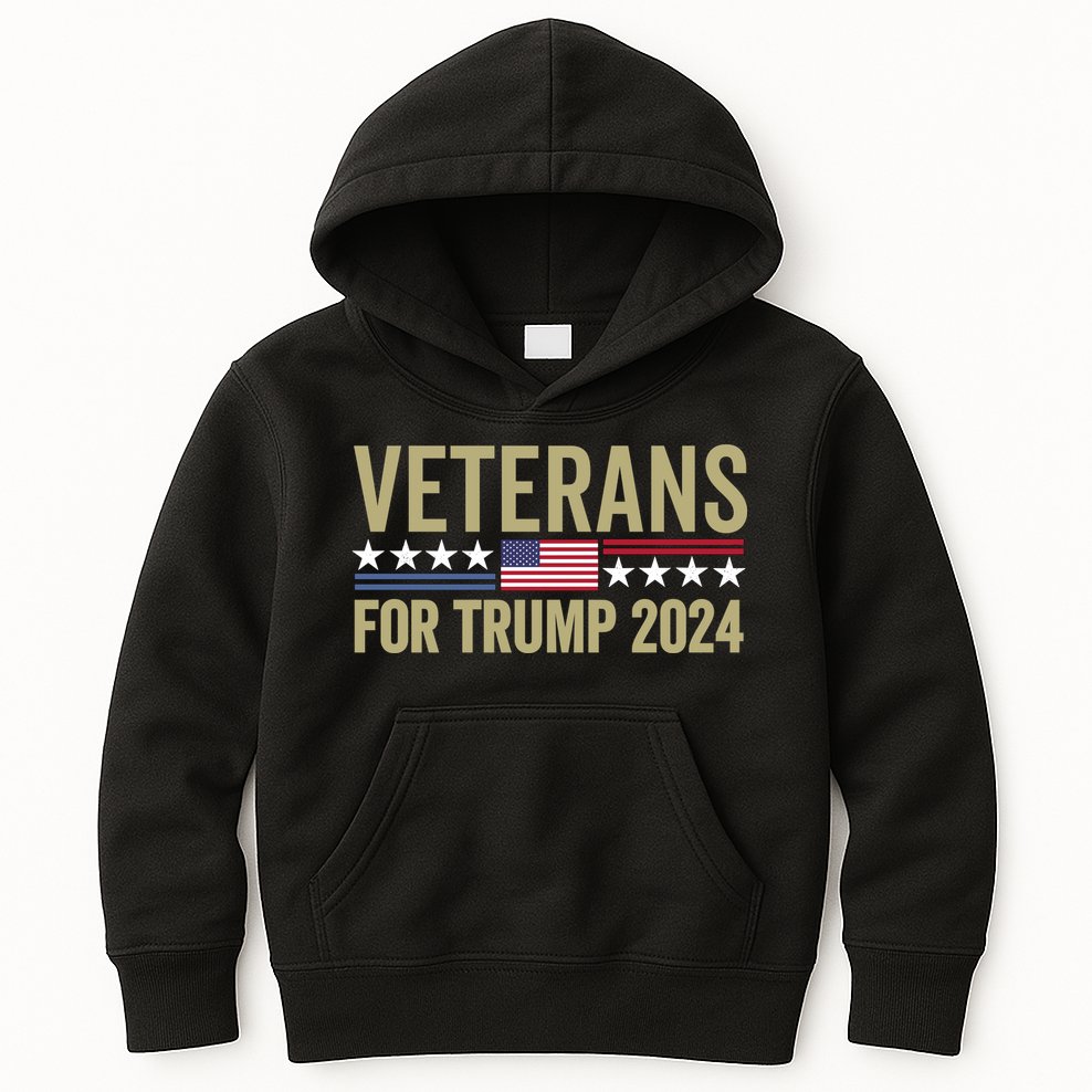 Veterans For Trump 2024 Kids Hoodie
