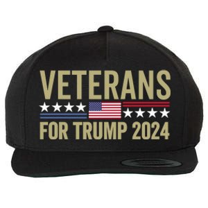 Veterans For Trump 2024 Wool Snapback Cap