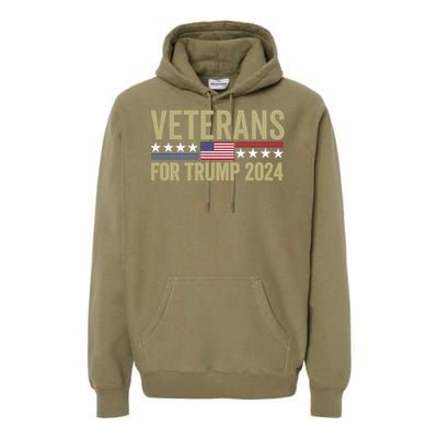 Veterans For Trump 2024 Premium Hoodie