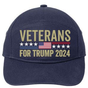 Veterans For Trump 2024 7-Panel Snapback Hat