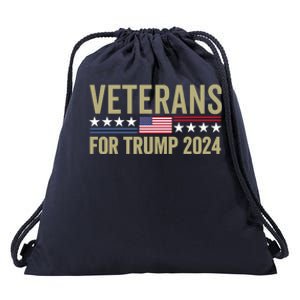 Veterans For Trump 2024 Drawstring Bag