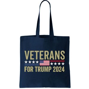 Veterans For Trump 2024 Tote Bag