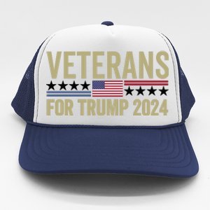 Veterans For Trump 2024 Trucker Hat