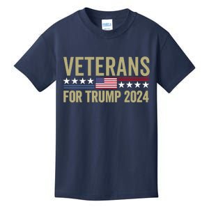 Veterans For Trump 2024 Kids T-Shirt