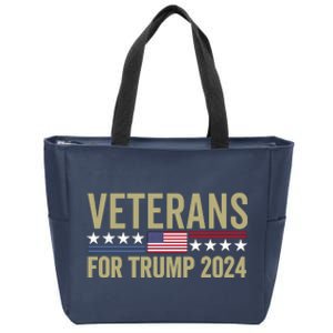 Veterans For Trump 2024 Zip Tote Bag