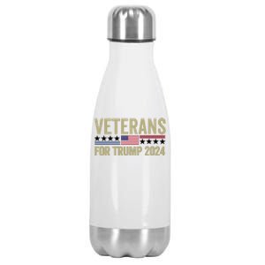 Veterans For Trump 2024 Stainless Steel Insulated Water Bottle