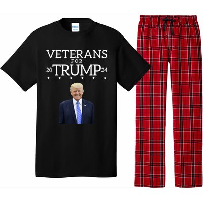 Veterans For Trump 2024 Conservative Republican Trump 2024 Gift Pajama Set