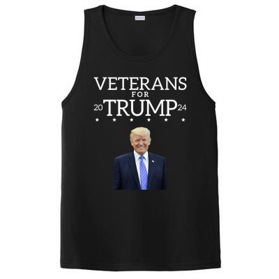 Veterans For Trump 2024 Conservative Republican Trump 2024 Gift PosiCharge Competitor Tank