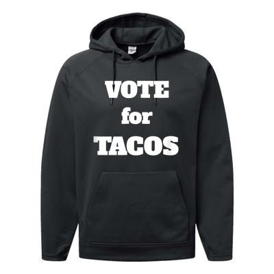 Vote For Tacos Performance Fleece Hoodie