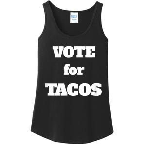 Vote For Tacos Ladies Essential Tank