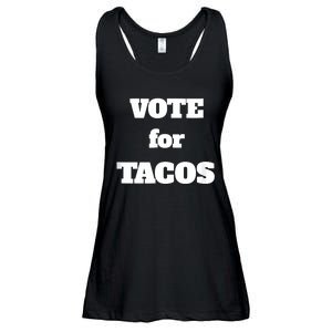 Vote For Tacos Ladies Essential Flowy Tank