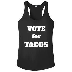 Vote For Tacos Ladies PosiCharge Competitor Racerback Tank