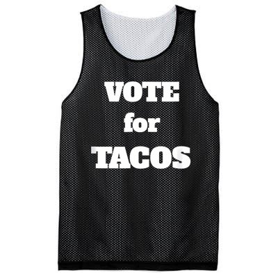 Vote For Tacos Mesh Reversible Basketball Jersey Tank