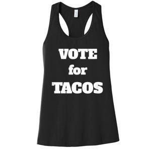 Vote For Tacos Women's Racerback Tank