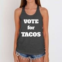 Vote For Tacos Women's Knotted Racerback Tank