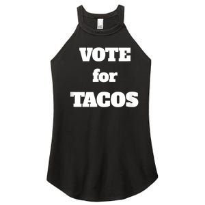 Vote For Tacos Women's Perfect Tri Rocker Tank