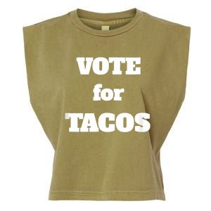 Vote For Tacos Garment-Dyed Women's Muscle Tee