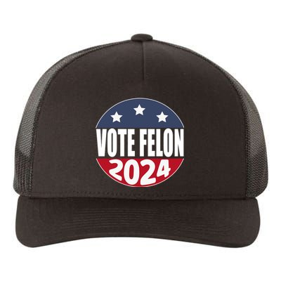 Vote Felon Trump 2024 45 And 47 Funny Vote For The Felon Yupoong Adult 5-Panel Trucker Hat