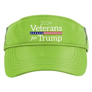 Veterans For Trump 2024 Conservative Republican Trump 2024 Gift Adult Drive Performance Visor