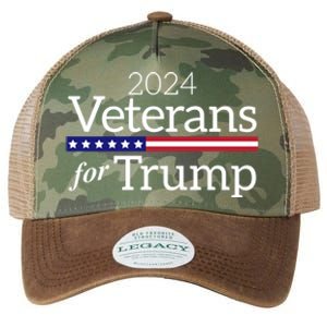 Veterans For Trump 2024 Conservative Republican Trump 2024 Gift Legacy Tie Dye Trucker Hat