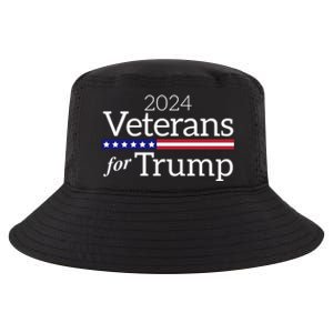 Veterans For Trump 2024 Conservative Republican Trump 2024 Gift Cool Comfort Performance Bucket Hat