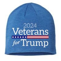 Veterans For Trump 2024 Conservative Republican Trump 2024 Gift Sustainable Beanie