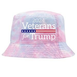 Veterans For Trump 2024 Conservative Republican Trump 2024 Gift Tie-Dyed Bucket Hat