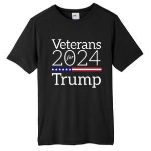 Veterans For Trump 2024 Conservative Republican Trump 2024 Gift Tall Fusion ChromaSoft Performance T-Shirt