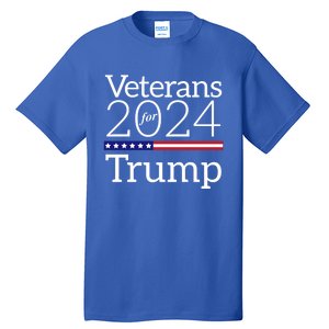 Veterans For Trump 2024 Conservative Republican Trump 2024 Gift Tall T-Shirt