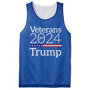 Veterans For Trump 2024 Conservative Republican Trump 2024 Gift Mesh Reversible Basketball Jersey Tank