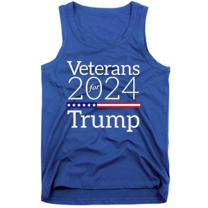 Veterans For Trump 2024 Conservative Republican Trump 2024 Gift Tank Top