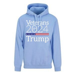 Veterans For Trump 2024 Conservative Republican Trump 2024 Gift Unisex Surf Hoodie