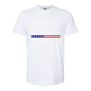 Veterans For Trump 2024 Conservative Republican Trump 2024 Gift Softstyle CVC T-Shirt