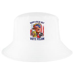 Vote Felon Trump 2024 Happy 4th Of July Funny Convicted Cool Comfort Performance Bucket Hat