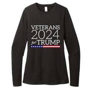 Veterans For Trump 2024 Conservative Republican Trump 2024 Gift Womens CVC Long Sleeve Shirt