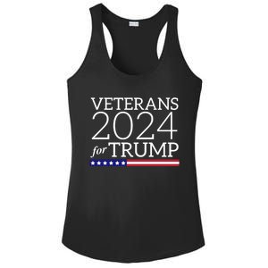 Veterans For Trump 2024 Conservative Republican Trump 2024 Gift Ladies PosiCharge Competitor Racerback Tank