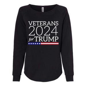 Veterans For Trump 2024 Conservative Republican Trump 2024 Gift Womens California Wash Sweatshirt