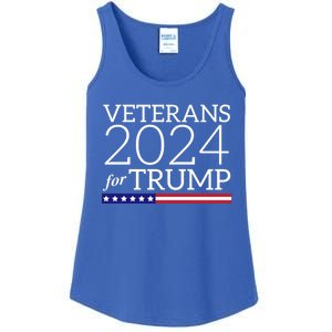 Veterans For Trump 2024 Conservative Republican Trump 2024 Gift Ladies Essential Tank