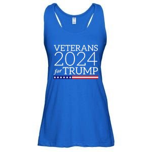 Veterans For Trump 2024 Conservative Republican Trump 2024 Gift Ladies Essential Flowy Tank