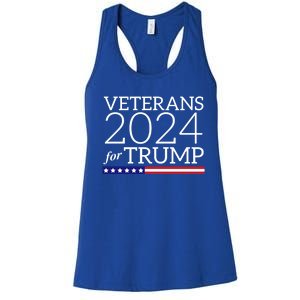 Veterans For Trump 2024 Conservative Republican Trump 2024 Gift Women's Racerback Tank