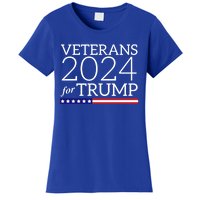 Veterans For Trump 2024 Conservative Republican Trump 2024 Gift Women's T-Shirt