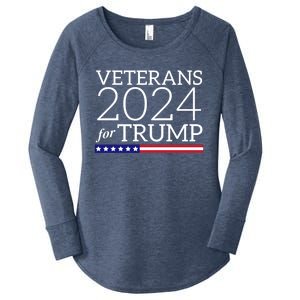 Veterans For Trump 2024 Conservative Republican Trump 2024 Gift Women's Perfect Tri Tunic Long Sleeve Shirt