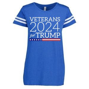 Veterans For Trump 2024 Conservative Republican Trump 2024 Gift Enza Ladies Jersey Football T-Shirt