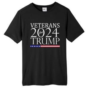 Veterans For Trump 2024 Conservative Republican Trump 2024 Gift Tall Fusion ChromaSoft Performance T-Shirt