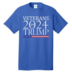 Veterans For Trump 2024 Conservative Republican Trump 2024 Gift Tall T-Shirt