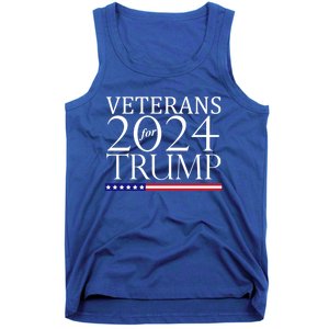 Veterans For Trump 2024 Conservative Republican Trump 2024 Gift Tank Top